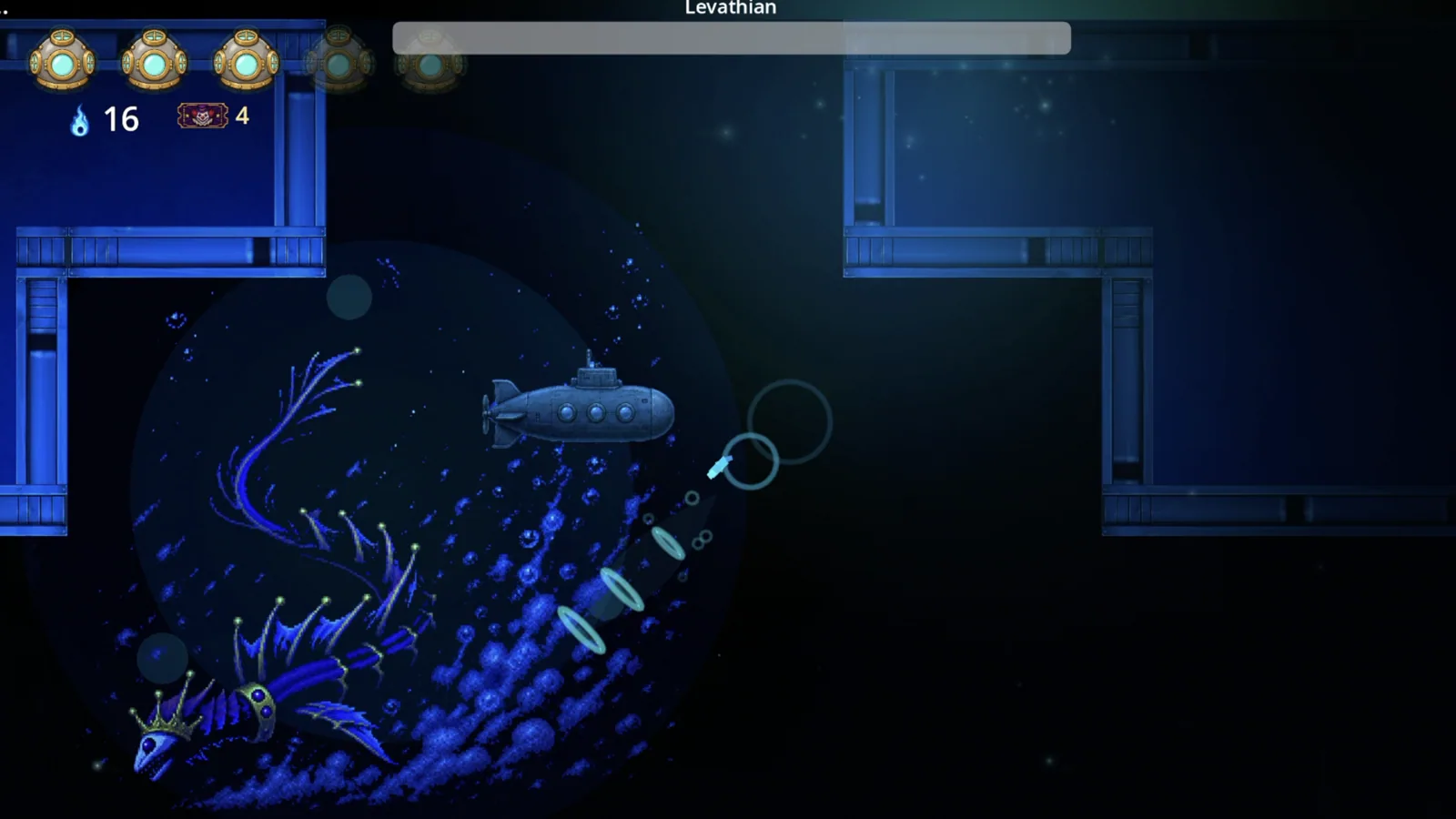 Underwater battle against Levathian
